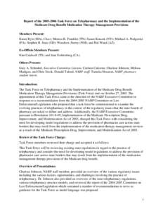 Microsoft Word - TF Report on Telepharmacy MTM final.doc