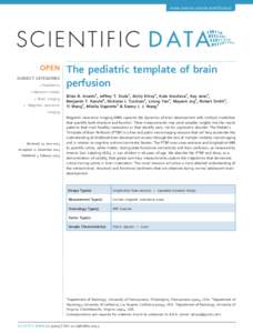 www.nature.com/scientificdata  OPEN SUBJECT CATEGORIES » Paediatrics » Network models