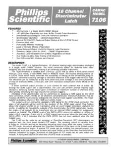 Phillips Scientific 16 Channel Discriminator Latch