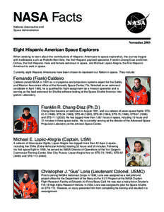 NASA Facts National Aeronautics and Space Administration November 2003