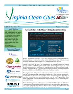 Fueling Clean Transportation  Stakeholder Newsletter 2014 Inside This Issue Major Reduction Milestone	1 PERC Doubles Rebate for Mowers	2