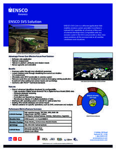 ENSCO SVS Solution ENSCO’s SVS Core is a software application that enables avionics system providers to achieve a tailored SVS capability at a fraction of the cost of internal development. Compatible with any avionics 