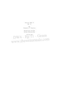 Doctor Who 4 Ep 11 By Russell T Davies Shooting Script Green Revisions