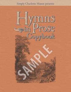 Hymns in Prose Copybook, Zaner Bloser Print