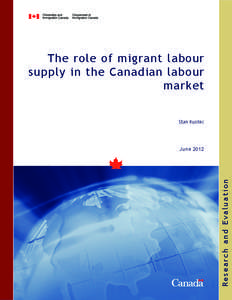 Immigration to Canada / Socioeconomics / Demographics of Canada / Human migration / Unemployment / Labour economics / Late-2000s recession / Migrant worker / Labour Force Survey / Economics / Recessions / Statistics