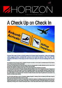 HORIZON OFFICIAL SPONSOR A Newsletter from Nova Subsea / MarchA Check Up on Check In