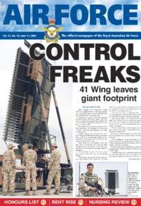 AIR FORCE Vol. 51, No. 10, June 11, 2009 The official newspaper of the Royal Australian Air Force  CONTROL