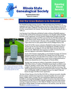 Illinois State Genealogical Society September/October 2013 Honoring Illinois