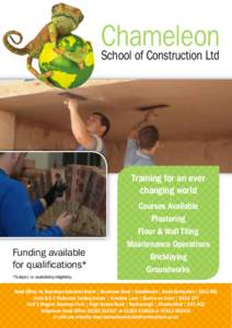 Chameleon School of Construction Ltd Training for an ever changing world