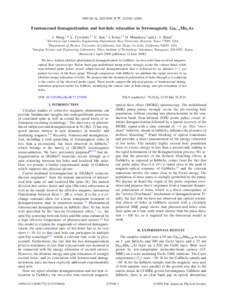 PHYSICAL REVIEW B 77, 235308 共2008兲  Femtosecond demagnetization and hot-hole relaxation in ferromagnetic Ga1−xMnxAs J. Wang,1,* Ł. Cywiński,2,† C. Sun,1 J. Kono,1,‡ H. Munekata,3 and L. J. Sham2 1Electrical
