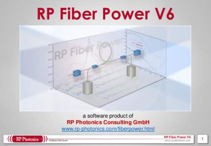 RP Fiber Power V6  a software product of RP Photonics Consulting GmbH www.rp-photonics.com/fiberpower.html RP Fiber Power V6
