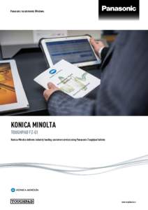 Panasonic recommends Windows.  KONICA MINOLTA TOUGHPAD FZ-G1   