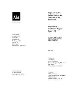 Engineers in the United States: An Overview of the