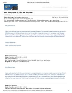 State of Utah Mail - FW: Response to GRAMA Request Linda Siebenhaar <>