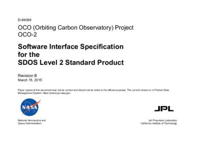 D[removed]OCO (Orbiting Carbon Observatory) Project OCO-2  Software Interface Specification