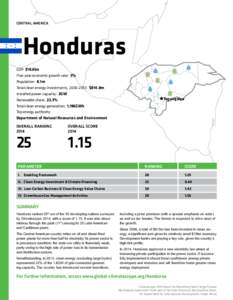 CENTRAL AMERICA  Honduras GDP: $18.6bn Five-year economic growth rate: 5% Population: 8.1m