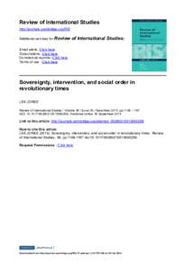 Review of International Studies http://journals.cambridge.org/RIS Additional services for Review of International Studies: