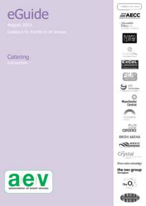eGuide August 2015 Guidance for Events in UK Venues Catering Sub-section