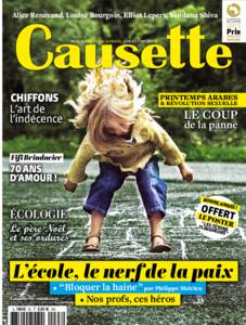 CAUSETTE #63 janvierAlice Renavand, Louise Bourgoin, Elliot Lepers, Vandana Shiva Prix magazine