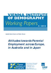 Attitudes towards Parental Employment across Europe, in Australia and in Japan