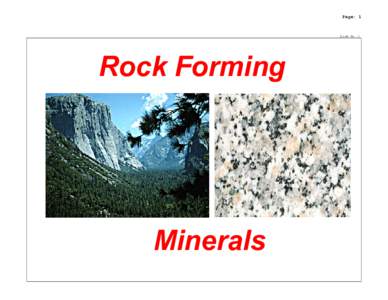 Page: 1  Slide No. 1 Rock Forming