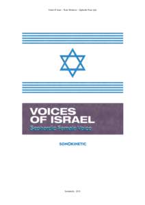 Voices Of Israel – Music Reference – Sephardic Music style  ! ! !
