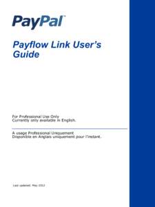 VeriSign Payment Services User’s Guide for Payflow Link