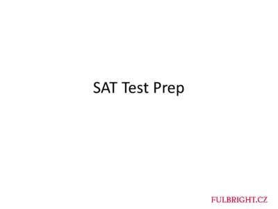 SAT Test Prep  Helena Mestenhauser Answer Sheet Test Format Test Taking Tips