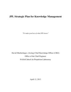 Microsoft Word - Strategic Plan for JPL KM (External Release).docx
