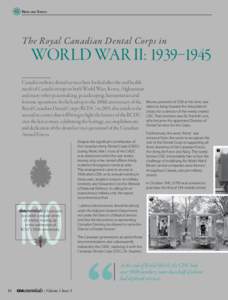 News and Events  The Royal Canadian Dental Corps in WORLD WAR II: 1939–1945
