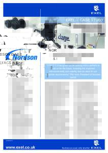 EXEL - CASE STUDY NORDSON DAGE & EFACS E/8 EFACS E/8 - A global Solution