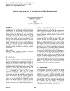 Microsoft Word - Genetic Approaches for Evolving Form in Musical Composition-IASTED-v2a.doc