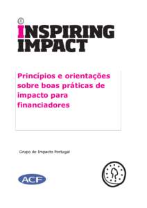 Princípios e orientações sobre boas práticas de impacto para financiadores  Grupo de Impacto Portugal