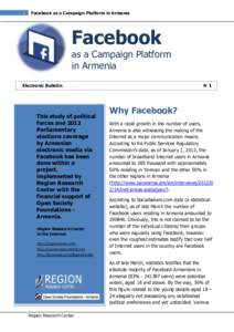 1  Facebook as a Campaign Platform in Armenia Facebook Հ