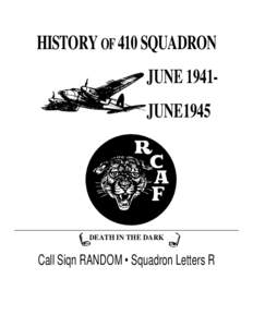 HISTORY OF 410 SQUADRON JUNE 1941JUNE1945