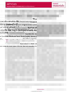 Thermally stable Pt/mesoporous silica core--shell nanocatalysts for high-temperature reactions