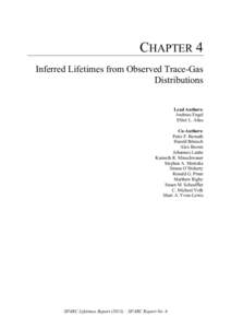    CHAPTER 4 Inferred Lifetimes from Observed Trace-Gas Distributions Lead Authors: