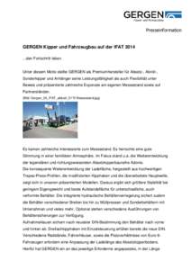 Gergen Pressebericht IFAT 2014