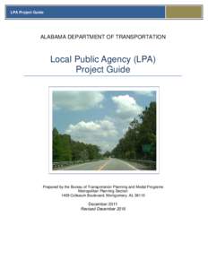 LPA Project Guide  LPPROJECT GUIDE ALABAMA DEPARTMENT OF TRANSPORTATION
