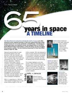 65 NRL FEATURES years in space 	 A TIMELINE