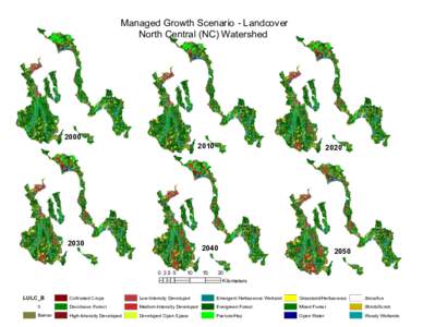 Managed Growth Scenario - Landcover North Central (NC) Watershed