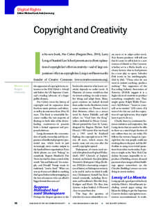 Digital Rights Editor: Michael Lesk, [removed] Copyright and Creativity  I