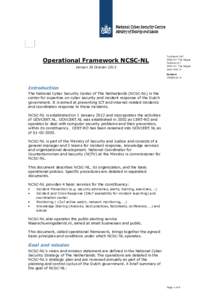 Operational Framework NCSC-NL v0 2