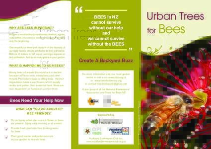 Pamphlet: Urban Trees for Bees