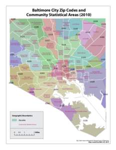 Baltimore City Zip Codes and Community Statistical AreasMt. Washington/ Coldspring