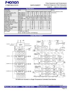 PHONON CORPORATION DATA SHEET  Pulse Expansion and Compression