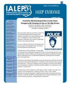 http://www.IALEP.org  IALEP EXCHANGE VOLUME 3  Charlotte-Mecklenburg Police Create Team