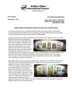 Press Release November 11, 2014 FOR FURTHER INFORMATION Ashley Duke, Director of Marketing Gulfport-Biloxi International Airport