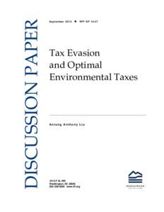 Tax Evasion and Optimal Environmental Taxes