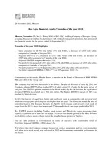 Microsoft Word - Press release RA financials 9M 2012_v07_26
